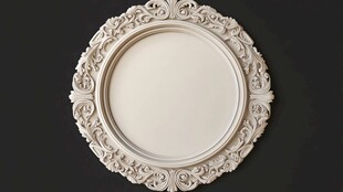 复古雕花白瓷盘
