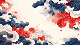 国风云纹背景图