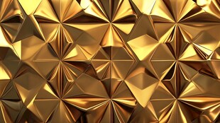 金色立体几何纹理背景