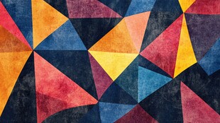 多彩几何拼接抽象图案