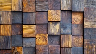 木质拼贴墙面纹理展示