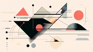 几何抽象艺术图形组合