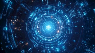 未来科技感的虚拟数字空间