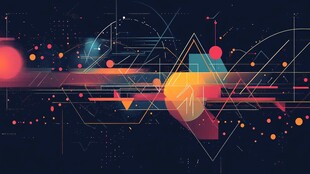 未来感几何线条抽象背景图