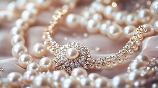 璀璨珍珠钻石手链饰品