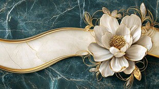 奢华玉石花卉装饰背景图