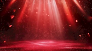 红色炫光舞台背景效果