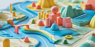 梦幻多彩微缩景观世界