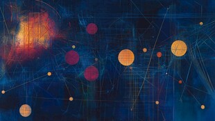 梦幻抽象几何元素艺术画