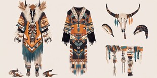 印第安传统服饰与装饰物件