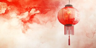 红灯笼映云霞添古韵