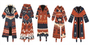 民族风长款服饰设计集合