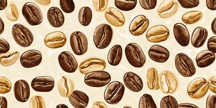 咖啡豆无缝图案背景图