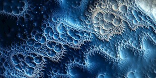 梦幻蓝色分形图案纹理