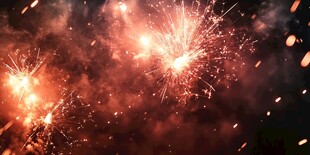 绚丽烟花点亮夜空