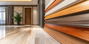 室内多彩木板装饰墙面