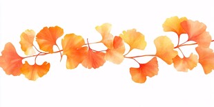 秋日银杏叶装饰图案