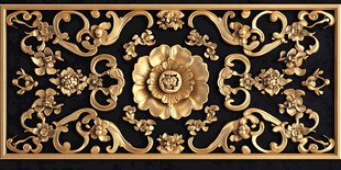 金色雕花装饰图案