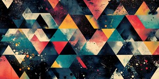 几何抽象多彩图案背景