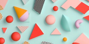多彩几何立体图形背景