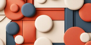 几何立体多彩抽象图案