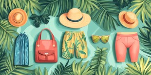 夏日度假服饰及配饰展示