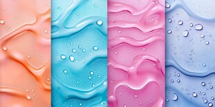 多彩水润波纹纹理背景图