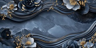 墨韵繁花 奢华中式背景图