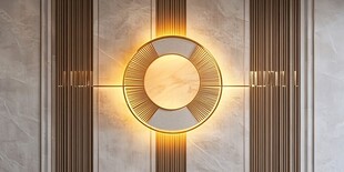 现代奢华墙面圆形装饰灯具