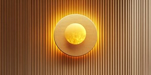 圆形壁灯点亮温馨空间