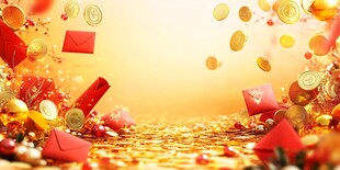 金元宝红包洒落财富盛宴