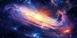 梦幻绚丽的宇宙星系景观