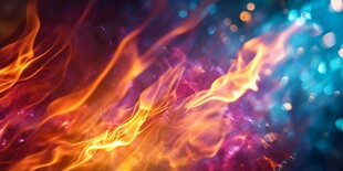 梦幻炫彩火焰背景图