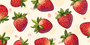 草莓图案背景图