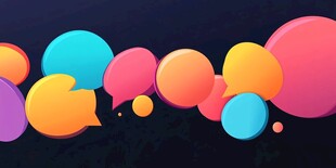 多彩对话气泡背景图