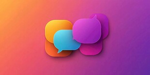 多彩对话气泡背景图