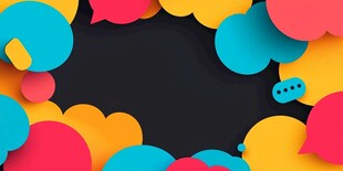 多彩对话气泡背景图