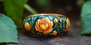 繁花金镯 尽显古典雅致