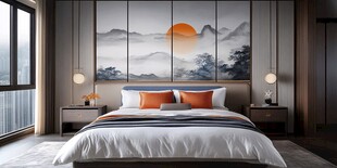 新中式雅致卧室温馨场景