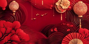 喜庆中式新春节日背景图
