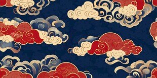 中式古典云纹图案设计