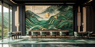 中式奢华茶室的雅致景致