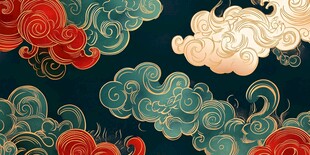 中式云纹图案 典雅大气