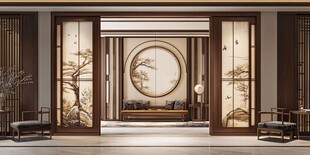 中式典雅玄关空间设计