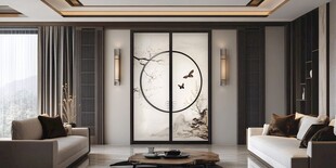 中式雅致客厅 古典屏风美
