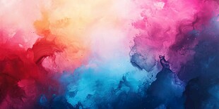 梦幻绚丽彩色水彩背景