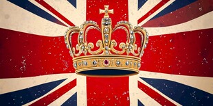 英国皇冠与米字旗背景