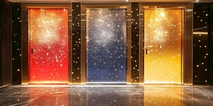 星空主题电梯门设计展示