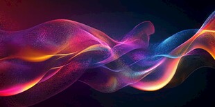 梦幻炫彩流动光波背景