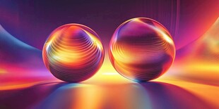 炫彩双球梦幻光影效果